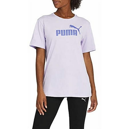 PUMA Womens Boyfriend Logo Tee Shirt (Light Lavender-Hazy, Medium)