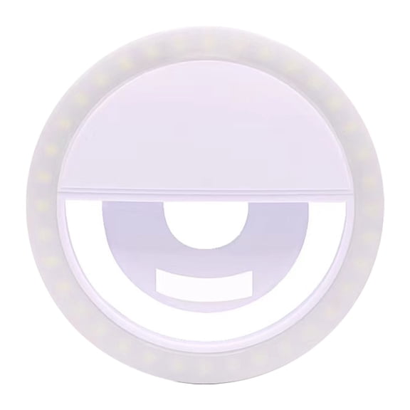 Selfie Ring Light Rechargeable Clip on 36 LED 3 Lighting Modes Phone Photography Video Makeup