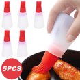 thumbnail image 4 of Cepillo para botella de aceite resistente al calor parrilla de silicona herramienta para hilvanar barbacoa rojo 1 ud., 4 of 7