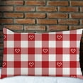 thumbnail image 6 of Valentine's Day Heart Pillow Covers with Pixel Hearts In Red White, Modern Farmhouse Anniversary Valentine Decorative, Lumbar Throw Pillows Cushion Case Decorations for Couch, 6 of 6