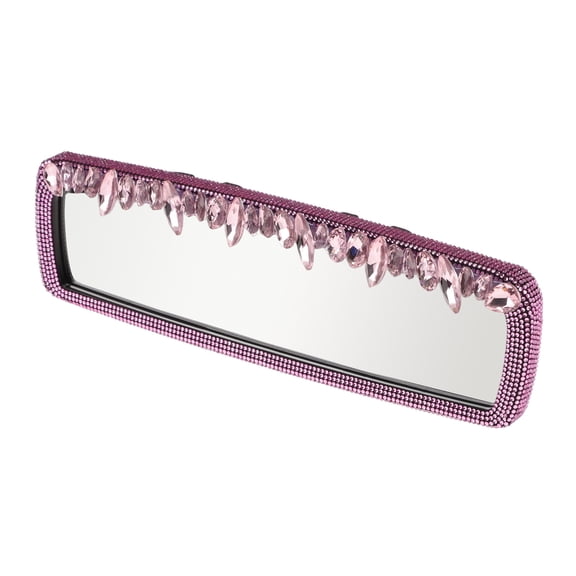 Unique Bargains 10.94x 2.95 ″ Interior Rearview Mirror Inner Rearview Mirror Clip-On Inside Rearview Mirror Rectangle Pink 1 pcs
