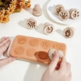 thumbnail image 3 of 8pcs Wooden Stamp for Clay Pottery Round Paw Print Stamp Small Natural Wood Animal Footprint Stamps Clay Pottery Stamps with Handle for DIY Craft Clay and Ceramic 1.7x1.5inch, 3 of 5