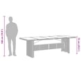thumbnail image 2 of vidaXL Garden Table with Glass Top Brown 240x90x75 cm Poly Rattan, 2 of 5