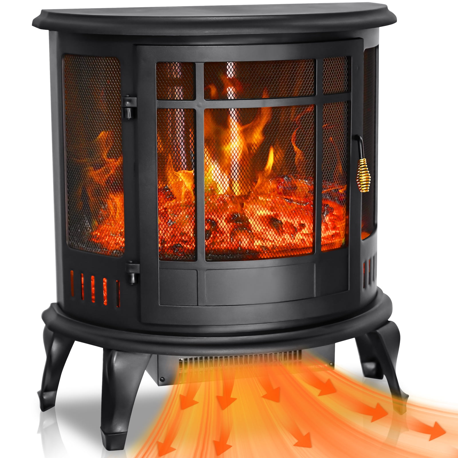 Lifeplus Freestanding Electric Fireplace Heater with Adjustable