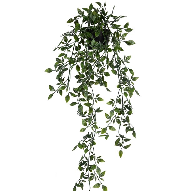 QCQHDU 1 Pack Artificial Hanging Potted Plants, Fake Hanging Plants