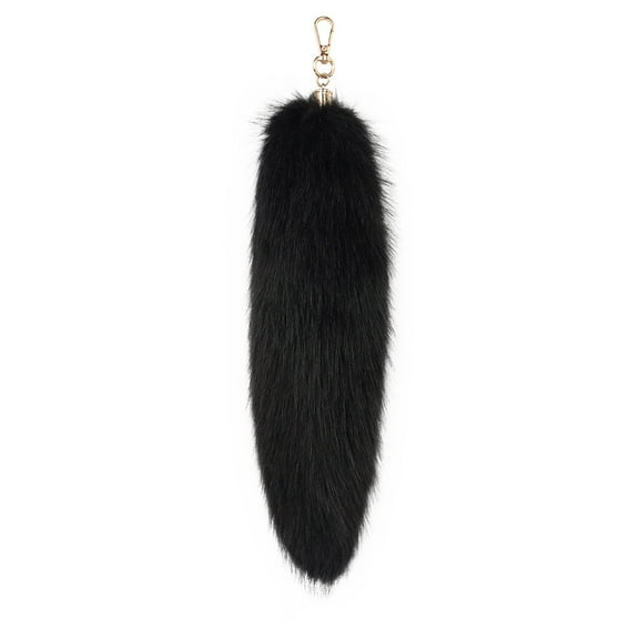 Plush Tail Keychain – Soft Faux Fox Fur Furry Pendant for Backpack, Handbag, Car Keys & Schoolbag Accessories
