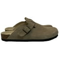 thumbnail image 2 of White Mountain Women's Bari Leather Slip-On  All-Day Comfort Clog (Taupe Suede, 9), 2 of 7