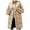 Khaki, variant on adviicd Womens Winter Long Coats Teddy Fleece Lined Jacket Plus Size Warm Thicken Hooded Windproof Quilted Puffer Jackets (Yellow, XL)