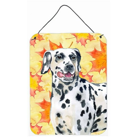 Carolines Treasures BB9914DS1216 Dalmatian Fall Wall or Door Hanging Prints Yellow 12WX16H multicolor