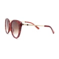 thumbnail image 3 of Womens Contemporary Oversized Designer Butterfly Plastic Fashion Sunglasses Burgundy - Brown, 3 of 4