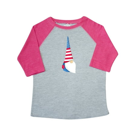 

Inktastic Fourth Of July Gnome With Long Beard And Hat Gift Toddler Boy or Toddler Girl T-Shirt
