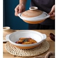 thumbnail image 5 of Japanese Ceramic Pot Casserole Baking Dish Korean Cooking Bowl Ceramic Cooking Pot Earthenware Stew Pot Stockpot With Lid For Home Restaurant, 5 of 6