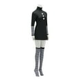 thumbnail image 2 of Women's Black Dress with Striped Socks Halloween Carnival Puppet Costume, 2 of 10