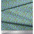 thumbnail image 3 of Soimoi Tissu Popeline de Coton Feuilles et Fruits Rouges Tissu Imprimé par la Cour 56 Pouces de Large, 3 of 3