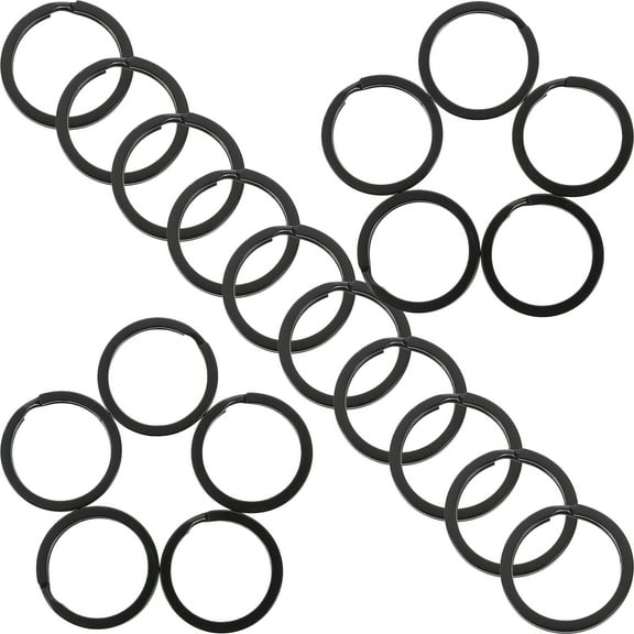 unbranded  50 Pcs Retro Keyrings Chain Accessories Retractable Keychain Black