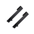 thumbnail image 1 of Matsuzay Colgador para puerta de ducha de acero inoxidable, 2 piezas, extraíble, a prueba de arañazos, resistente, para toallas, albornoz, Accesorios de baño Negro 17.8 cm, 1 of 6