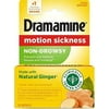 Dramamine Naturals Non Drowsy Tablets with Ginger (Pack of 24)