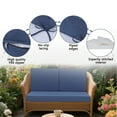 thumbnail image 2 of Outdoor Loveseat Cushion Set, 48 x 24, Water Repellent, Fade Resistant, Couch love seat, 2 of 7