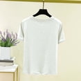 thumbnail image 5 of Hfnxid Womens Summer T-Shirts Slim Fit Short Sleeve Shirt Solid Color Squared Neck Workout Top Casual Breathable Basic Daily Tee White M, 5 of 6