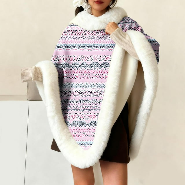 Vêtements de Maison Chauds Sans Manches à Col Épais Imprimé de Noël pour Femmes