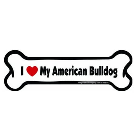 I Love My American Pitbull Bone Magnet Dog 2