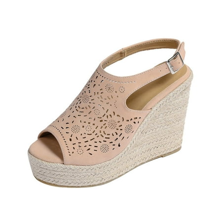 

Cathalem Women s Summer Flat Sandals Adjustable Casual Sandal Summer Ladies Summer Shoes(Beige 37)