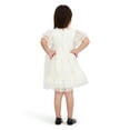 thumbnail image 6 of Kensie Girl Sequin Mesh Short Sleeve Ivory Dress, Sizes 12 Months-3T, 6 of 7