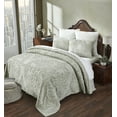 thumbnail image 4 of Better Trends 3 Piece Queen Bedspread Set 100% Cotton Tufted Floral Vineyard Pattern Soft & Luxurious Feel, Machine Washable (Sage) Rylee Collection, 4 of 8
