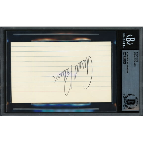 Arnold Palmer Autographed 3x5 Index Card Beckett BAS #18284409