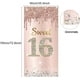 thumbnail image 2 of Banner para puerta de cumpleaños de 16 años, decoración de fondo para niñas, rosa, dorado, decoración para puerta de fiesta de 16 años, suministros para letreros, cumpleaños de 16 años, 2 of 5
