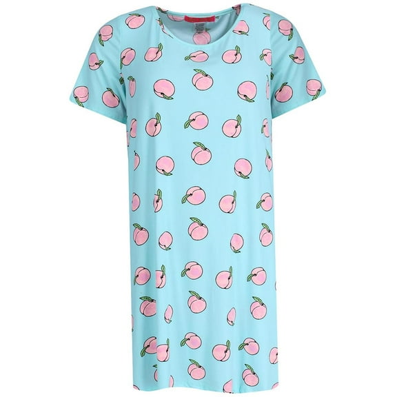 5 More Minutes Peaches Short Sleeve Night Shirt (Women)