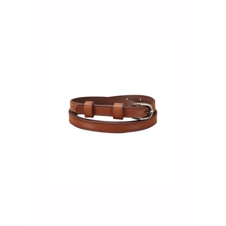 Embossed Casual Belt - Women's Single Pin Buckle Embossed Stitching Casual Thin Belt Width 1/2