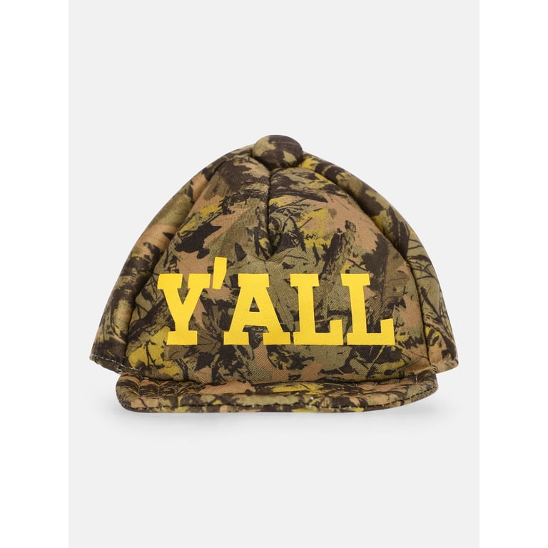 Kacey Lee Camo Print Y'all Pet Baseball Hat for Cats & Dogs, Green