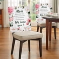 thumbnail image 4 of Mother's Day Blanket Chair Covers Set of 4 Pink White Carnations Floal Chair Back Covers Stretch Removable Washable Slipcovers Protector for Dining Room Kitchen Party Decor, 4 of 9