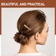thumbnail image 3 of Peine de 4 dientes para el cabello, peines laterales flexibles, peines de metal para velo de boda., 3 of 5