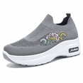 thumbnail image 3 of ibiyuan Orthopedic Dress Sneakers Women Knit Upper Embroidery Women's Walking Shoes Arch Support Walking Anti-Skid Women's Sneakers Casual Hands-Free Womens Mary Jane Shoes Go Walk Shoes, 3 of 6