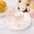 thumbnail image 2 of Efavormart 25 Pack Blush Crystal Plastic Tumbler Drink Glasses With Gold Rim, 10oz Disposable Party Cups, 2 of 11
