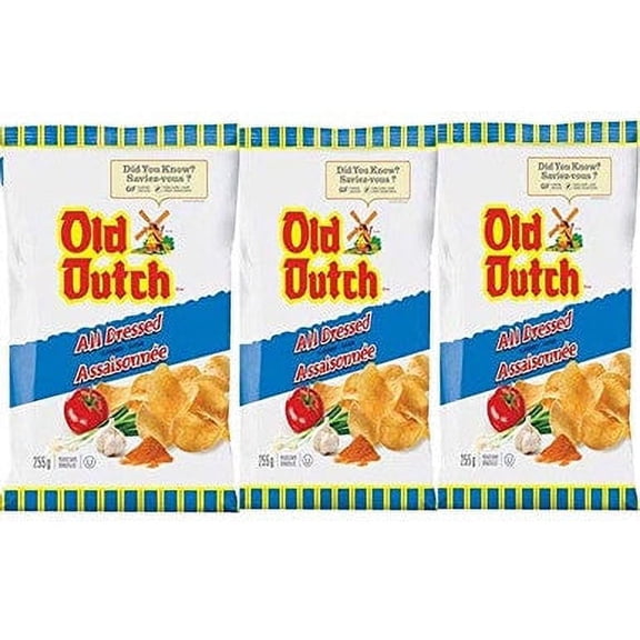 Old Dutch All Dressed Potato Chips (3-Pack) 255g/9 oz