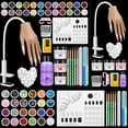 thumbnail image 1 of Mano de silicona para practicar uñas con kit de uñas acrílicas y acceso., 1 of 8