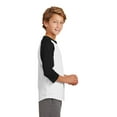 thumbnail image 3 of Sport-Tek Youth Colorblock Raglan Jersey-S (White/Black), 3 of 6