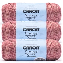 Caron® Simply Soft Sunkissed™ #4 Worsted (Medium) Acrylic Yarn, Plum Tonal 5oz/141g 248 Yards (3 Pack)