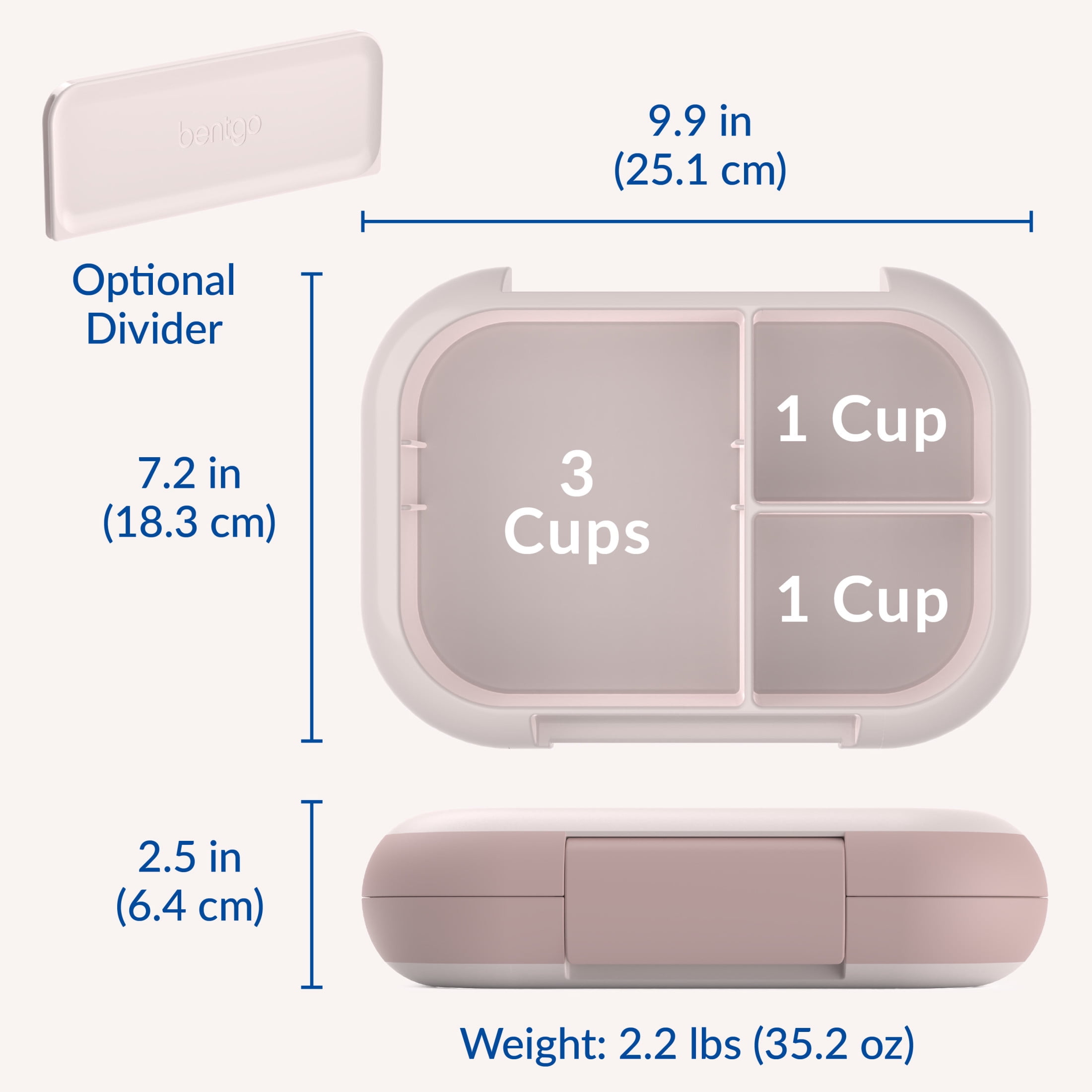 Bentgo Chill Max Leak-Proof XL Lunch Box - Included Ice Pack Keeps Food Cold; 5-Cup Capacity for Ages 8+, 3 or 4 Compartment Bento Box, BPA-Free, Dishwasher Safe (Pink Cloud & Blush)