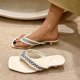 thumbnail image 5 of Amzcrzy Zapatos de mujer,Zapatos de mujer,Zapatillas de mujer, Sandalias de playa con punta cuadrada y tacón medio fino con diseño de espiga para mujer Sandalias Mujer Zapatillas De Casa, 5 of 6