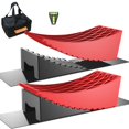 thumbnail image 1 of OULEME RV Leveling Blocks, Camper Leveler, 2 Packs for Dual Axle Tandem Wheel Travel Trailer Motorhome, Include 2 Curved Leveler Ramp, 2 Ch, 1 of 7