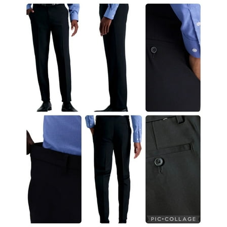 Kenneth Cole Reaction Men's Techni-Cole Slim-Fit Pants, Black, Size 32X30