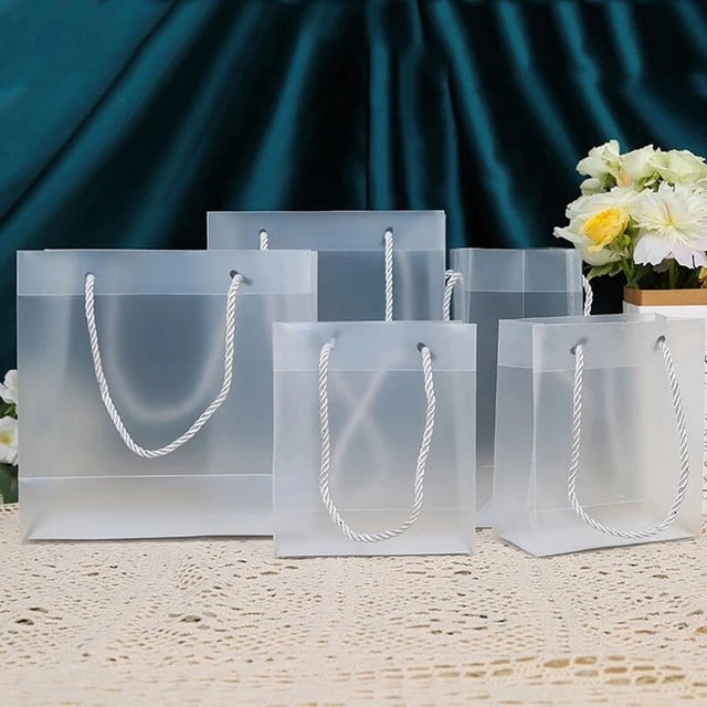 Bolsas de regalo transparentes de 10 piezas para invitados, embalaje de dulces, logotipo personalizado, para boda, cumpleaños, fiesta de navidad