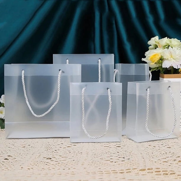 Bolsas de regalo transparentes de 10 piezas para invitados, embalaje de dulces, logotipo personalizado, para boda, cumpleaños, fiesta de navidad