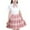 Red, variant on Mgmyaa Girls Plaid Pleated Skirt & Bow Tie Top 3-Piece School Uniform Outfit Skirt Set Size 3-13Years