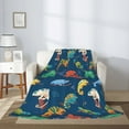thumbnail image 2 of Throw Blanket for Couch Sofa and Bed, Colorful Cute Chameleon Lizard_A Super Soft Plush Throw Blanket, Fuzzy Cuteness Comfy Warm Washable Flannel Blanket & Throws for All Season 50"x40", 2 of 5