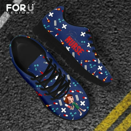 

Women s Shoes Flats Nurse Purple/Pink/Green 7 Colors Lace-up Air Mesh Comfortable Breathable Ladies Casual Sneakers